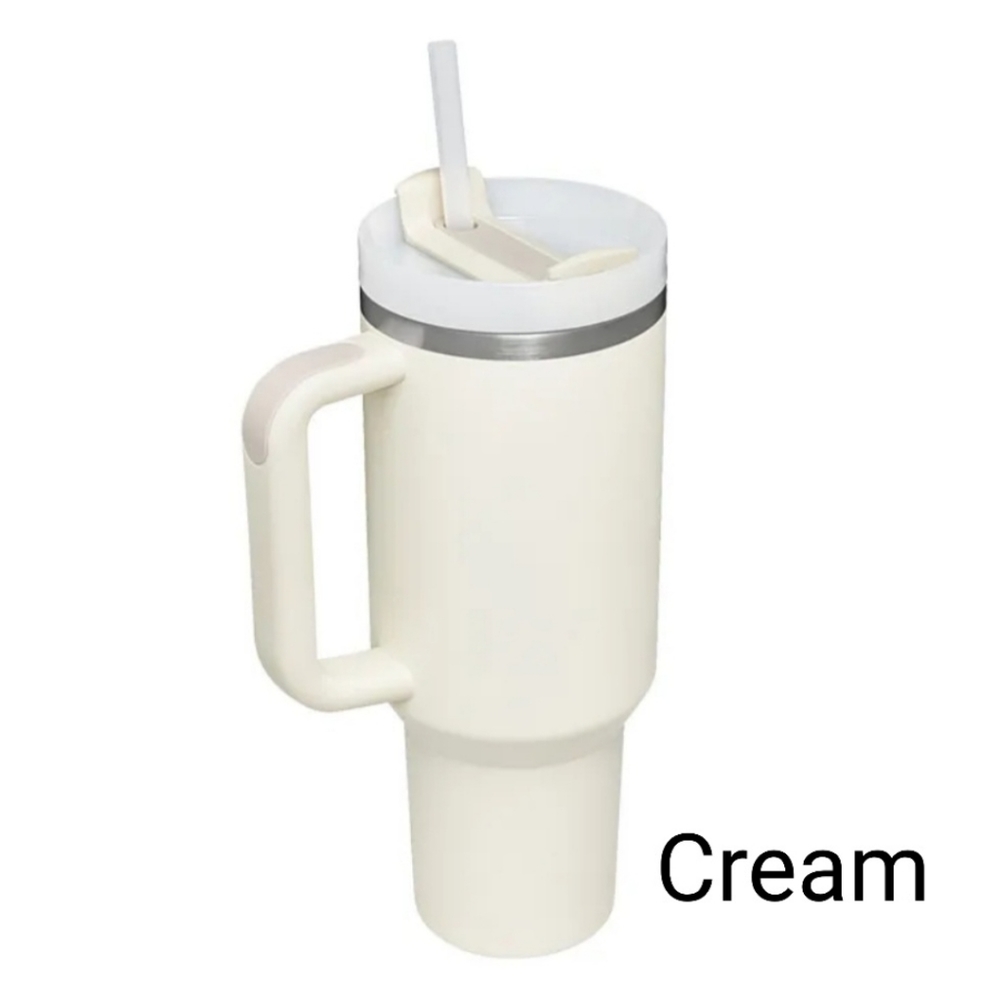 40 OZ Adventure Travel Tumbler Insulated Cup Handle Lid Straw, Stormy Blue - Picture 8 of 8